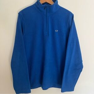 Vineyard Vines Quarter Zip Royal Blue Fleece Size Small